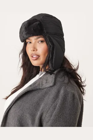 My Accessories Trapper hat with fur trim in