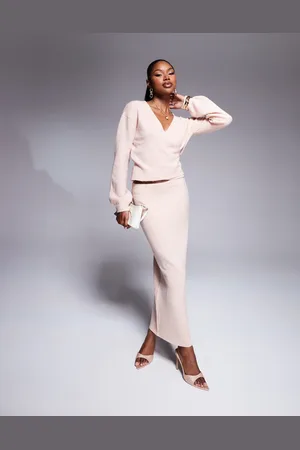 Kaiia Knitted column maxi skirt co-ord in