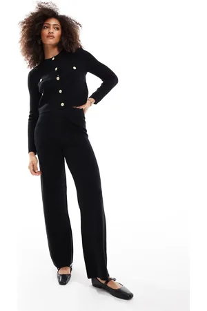 VERO MODA Knitted wide leg trouser co-ord in
