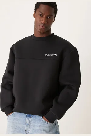 ASOS Oversized drop shoulder scuba sweatshirt with studio verano print in