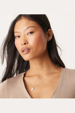 Orelia Moon and crystal star cluster necklace in sterling plated