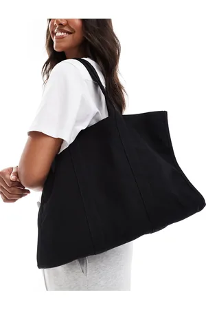 ASOS Boxy canvas laptop tote bag in