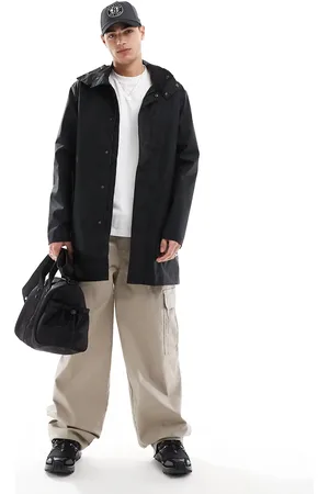 Brave Soul Soft shell mac jacket with hood in
