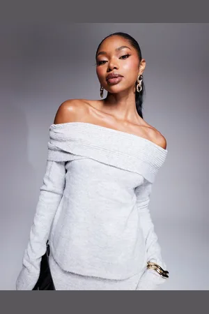 Kaiia Twist front bardot jumper co-ord in