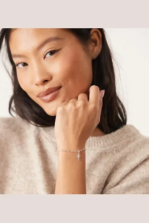 Orelia Starburst charm paperchain bracelet in sterling plated