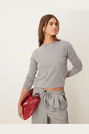 MANGO Cashmere round neck jumper in