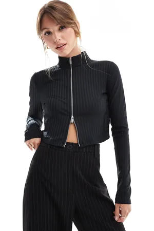 Jordan Life zip through long sleeve top in