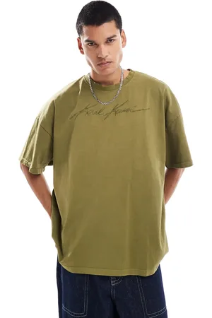 Karl Kani Autograph heavy boxy t-shirt in olive