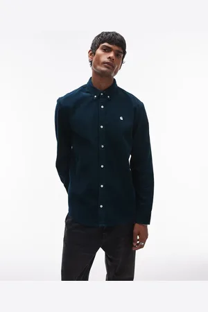Carhartt Long sleeve madison cord shirt in teal