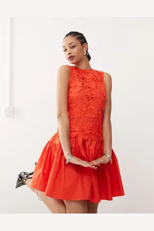 Amy Lynn Cutwork lace mini dress in