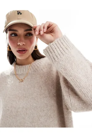 ASOS Oversized crew neck jumper in neutral