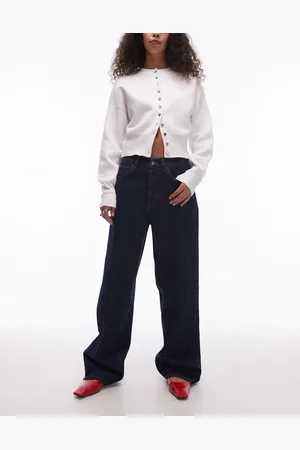 Topshop Column jean in rinse wash