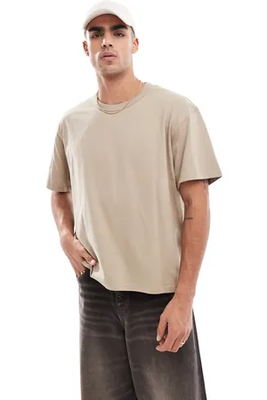 JACK & JONES Boxy t-shirt in beige