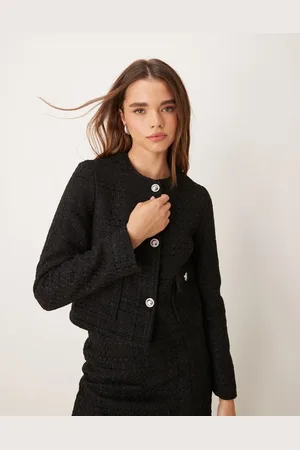 New Look Boucle cropped jacket co-ord in