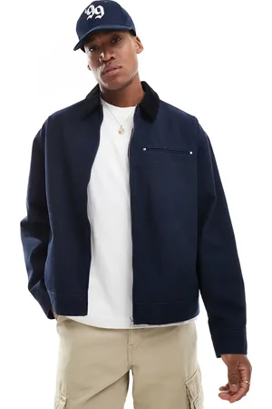 ASOS Oversized harrington jacket with cord collar in