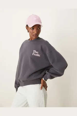 The Frolic X Bella Stovey exclusive logo sweatshirt co-ord in charcoal