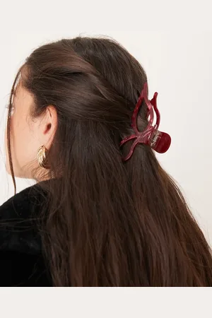 Sui Ava Bow Elegance big hair claw in burgundy