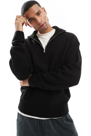 JACK & JONES Oversized fluffy half zip in
