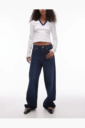 Topshop Column jean in rich indigo