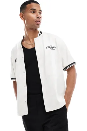 Bershka Tipped collar retro shirt in