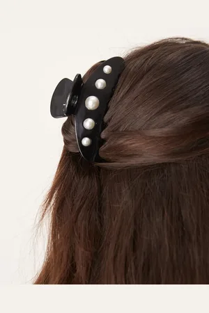 Sui Ava Ida classic pearly big hair claw in