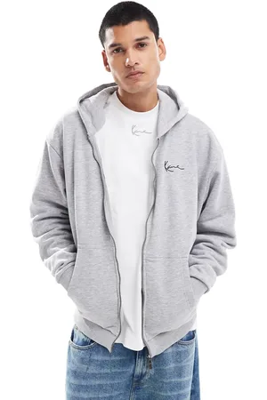 Karl Kani Co-ord signature essential zip up hoodie in ash