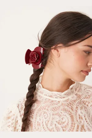 Sui Ava Rosie big hair claw in burgundy