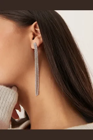 DesignB London Rhinestone drop earrings in