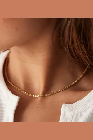 LOST SOULS Stainless steel 18ct plated sparkle effect chain necklace