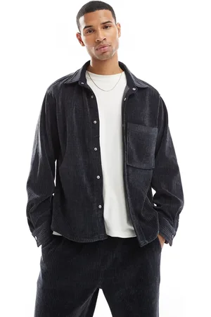 Bershka Cord shirt co-ord in washed