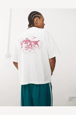 Prohibited Contrast dog motif boxy t-shirt in cream