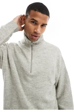 JACK & JONES Oversized fluffy half zip in