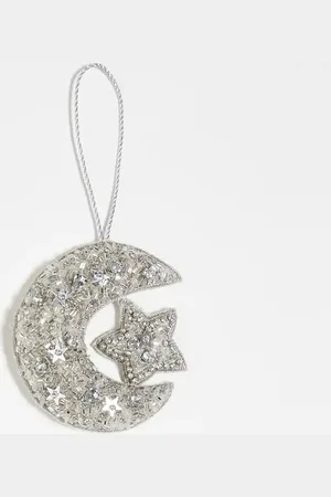 Accessorize Embellished moon & star christmas tree decoration in