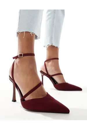 ASOS Present high heeled shoes in burgundy