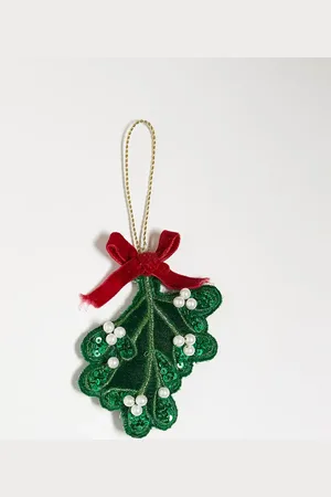 Accessorize Sequin mistletoe christmas tree decoration in