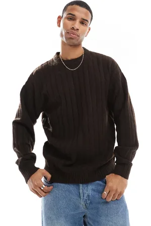 JACK & JONES Oversized wide rib jumper in
