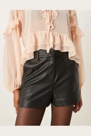 New Look Tailored leather-look shorts in