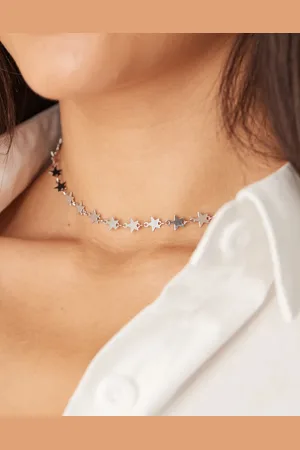 DesignB London Mini star choker necklace in