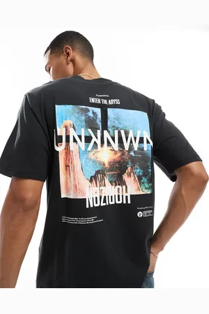 Only & Sons Relaxed fit t-shirt with horizon back print in