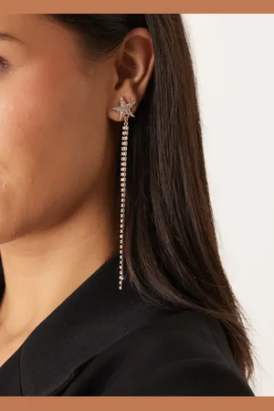 DesignB London Embellished star drop earrings in