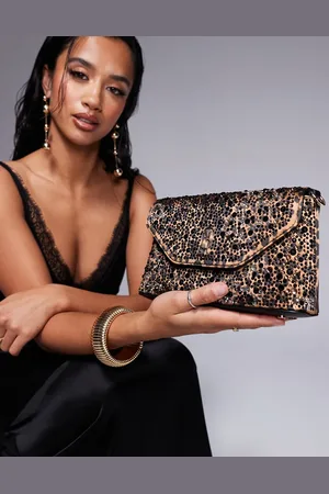 Steve Madden Bretros Embelished Clutch in Leopard