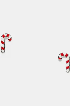 Kingsley Ryan Candy cane stud earrings in sterling