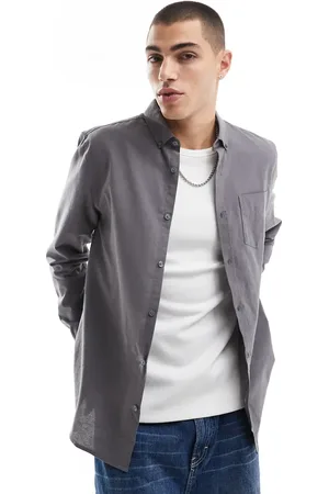 Threadbare Oxford shirt in slate