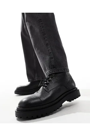 WALK LONDON Sully toe-cap boot in grain leather