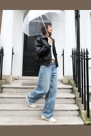 Topshop Low rise Cinch jeans in vintage bleach