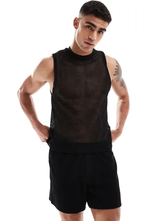 ASOS Vest and short crochet lounge set in