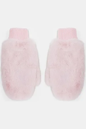 Reclaimed Oversized mittens in baby pink