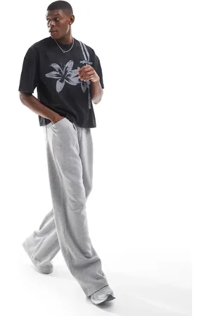 ASOS Super wide jogger with pleat in marl
