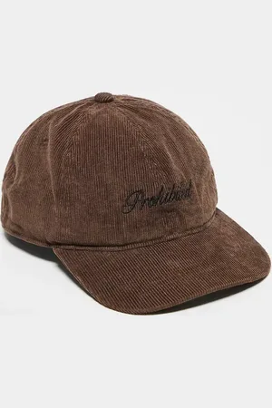 Prohibited Corduroy logo curved cap in