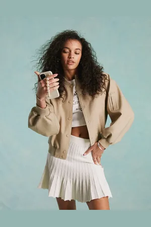 Miss Selfridge Formal bomber in stone